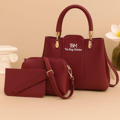 Maroon 3-Piece Set