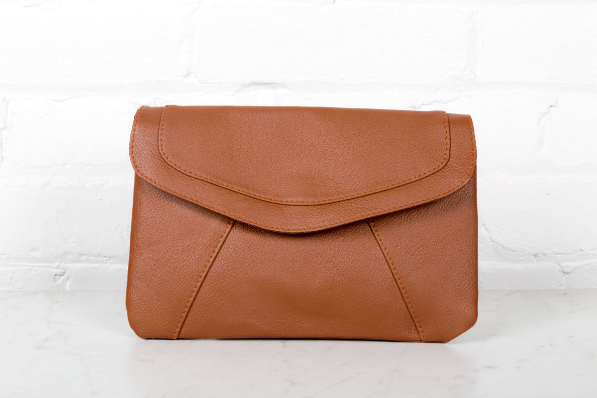 Caramel Envelope Clutch