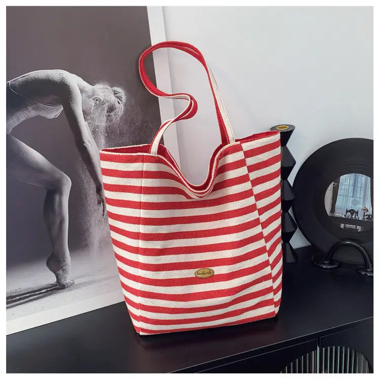 Striped Canvas Tote