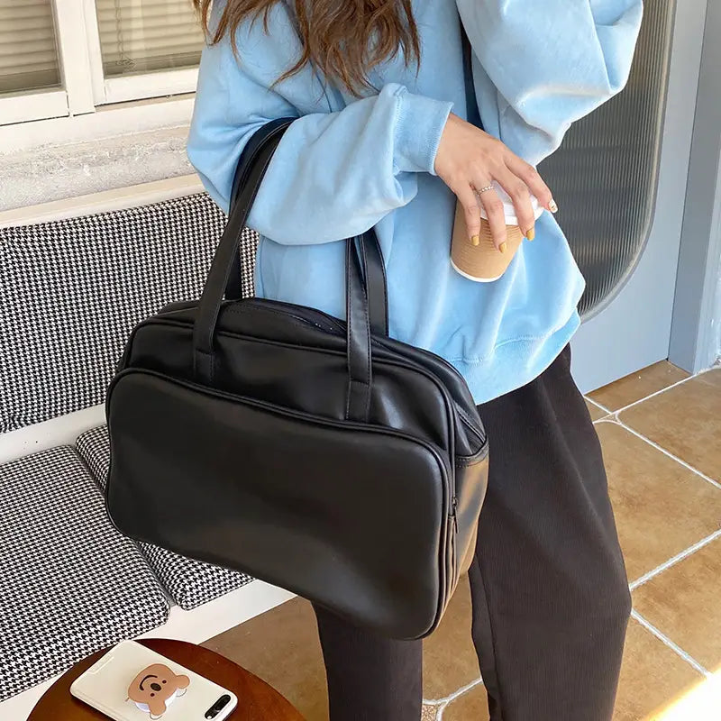 Large Capacity Soft Shoulder Bag