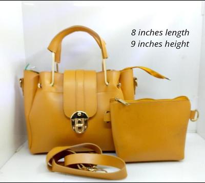 Mustard PU Crossbody Bag Set