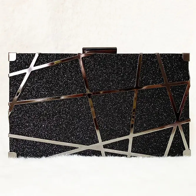 Black Geometric Crossbody
