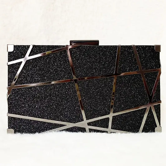 Black Geometric Crossbody