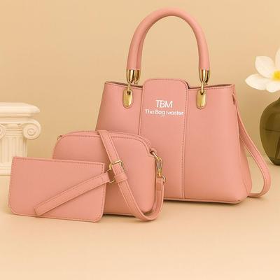 Pink 3-Piece Set, Gold Hardware