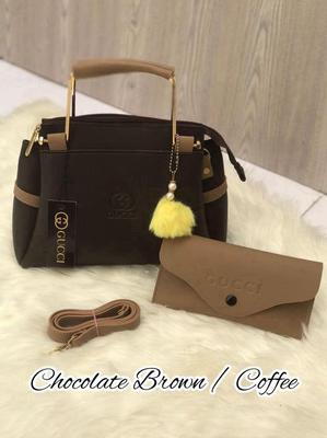Brown Set with Pom-Pom Charm