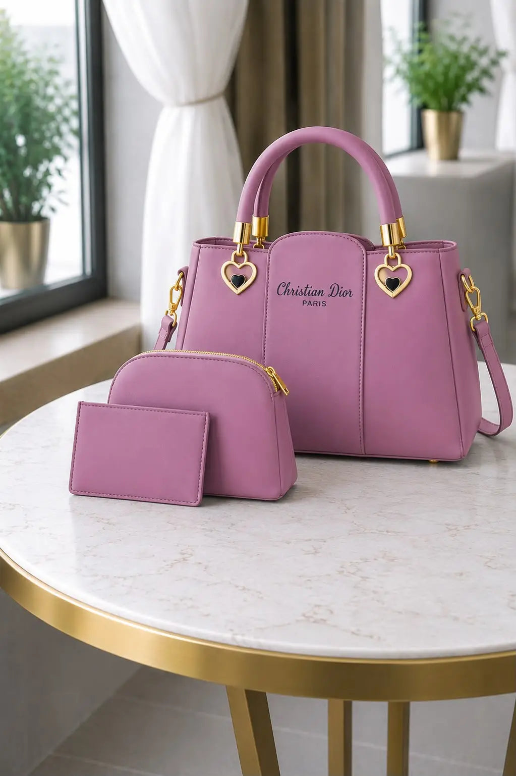 Plain Handbag Set