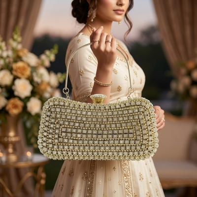 Diamond-Encrusted Bridal Clutch